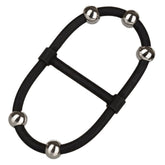 CalExotics Steel Beaded Dual Silicone Maximizer Cock Ring Stretchy Cock Rings